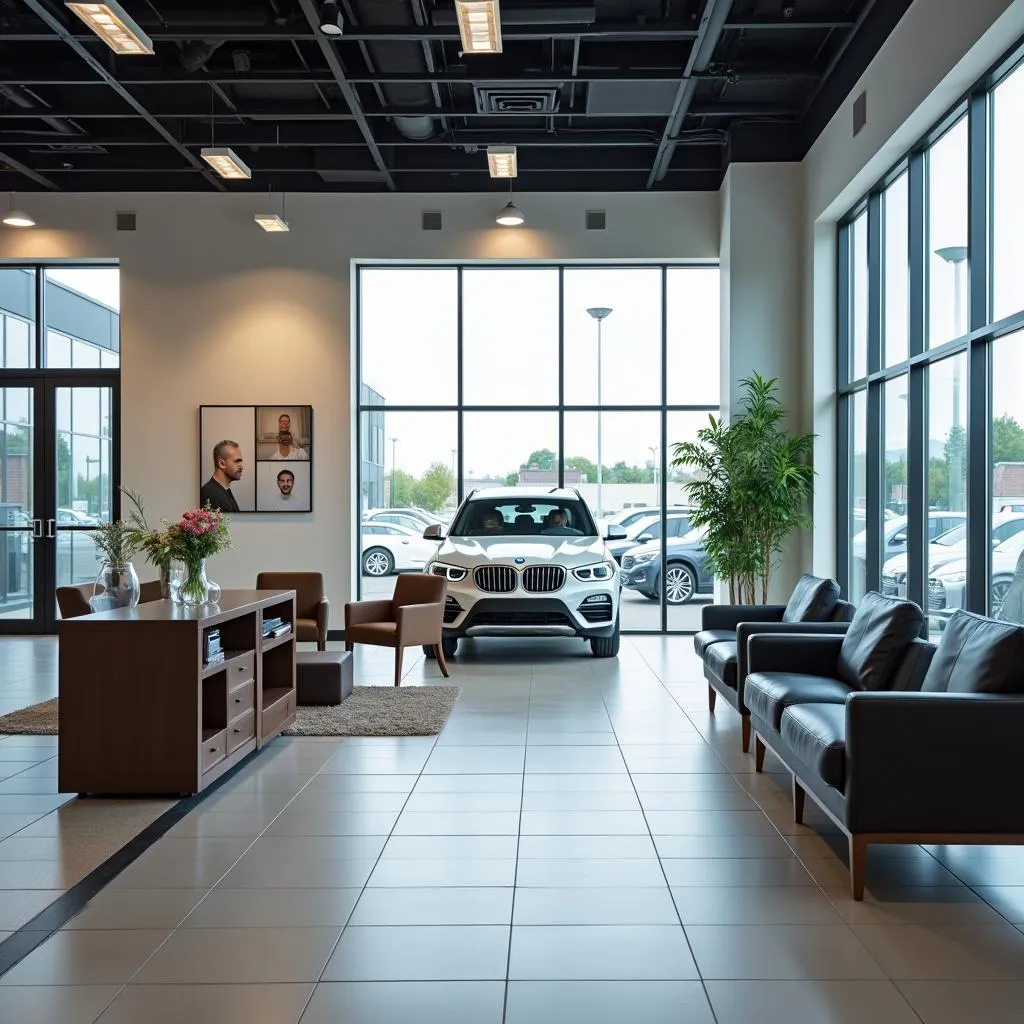 Modern BMW Auto Service Waiting Area