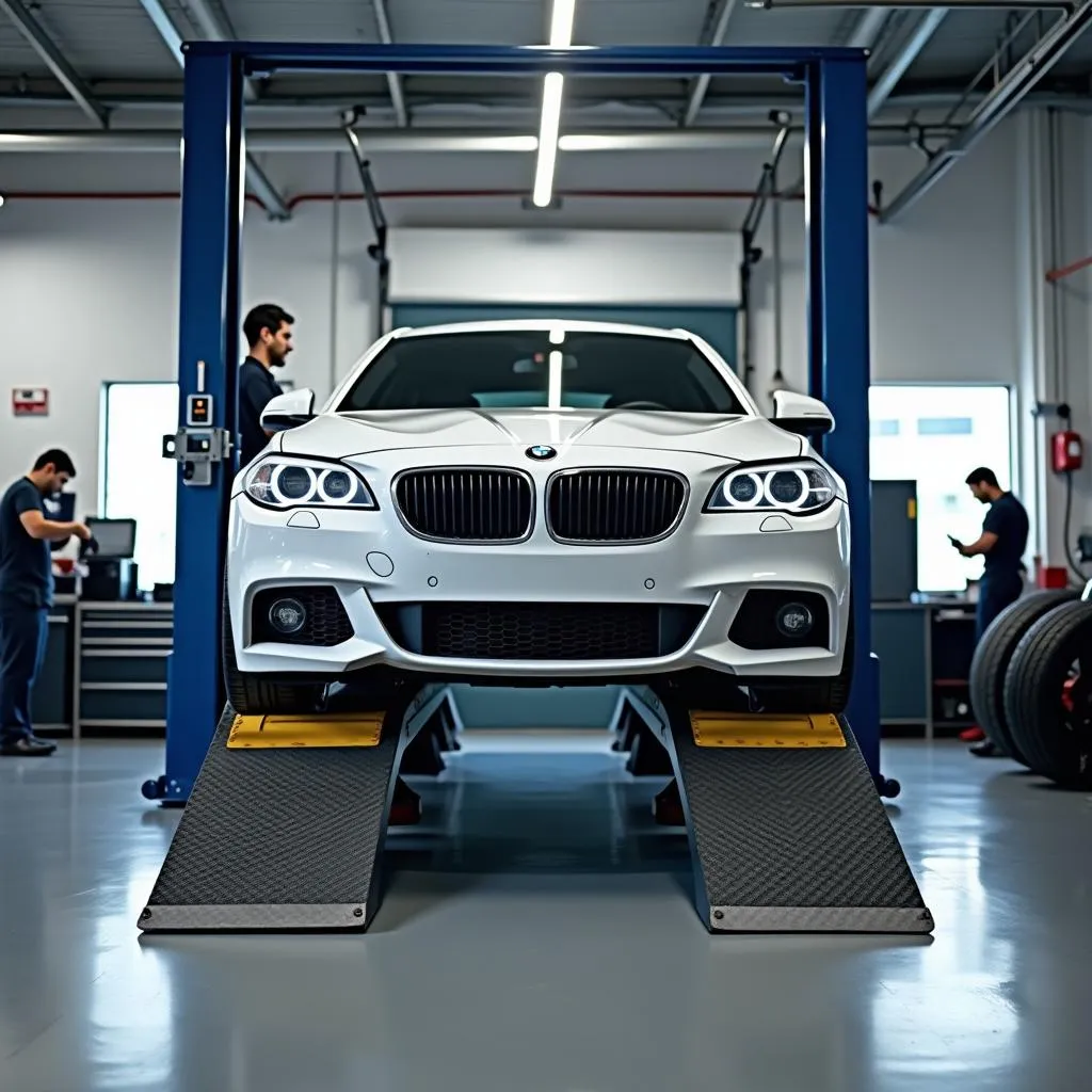 BMW Car Undergoing Routine Maintenance