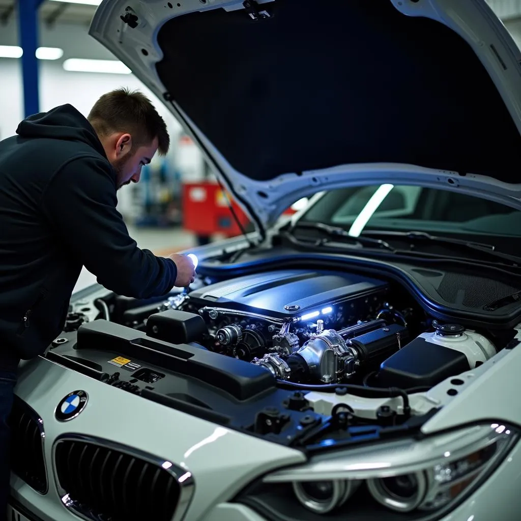 BMW Under the Hood Inspection