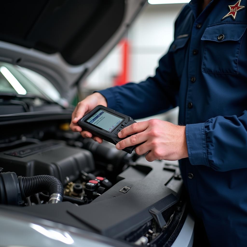 Bohannon Auto Services Technician Working on a Car