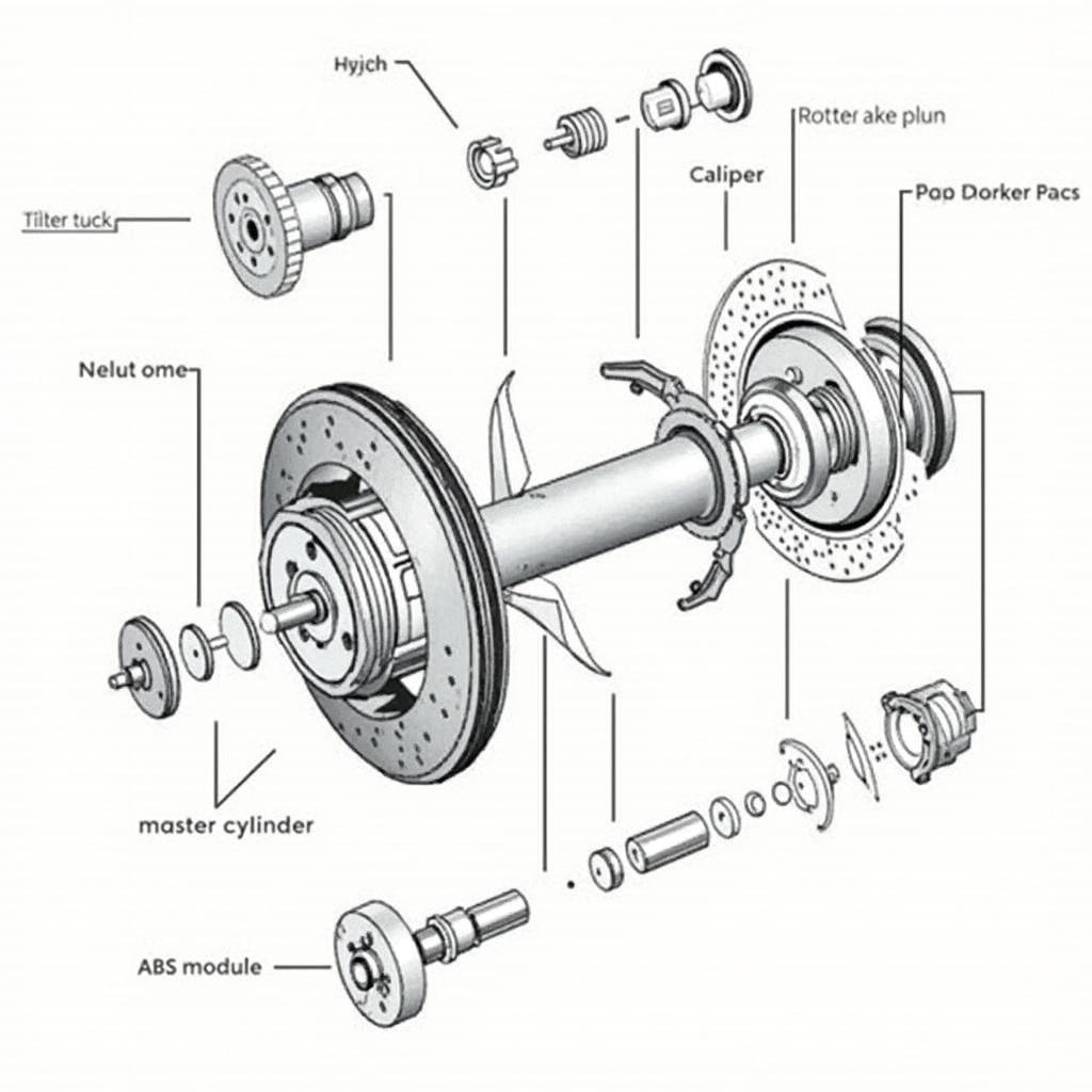 Car Brake System Components Diagram