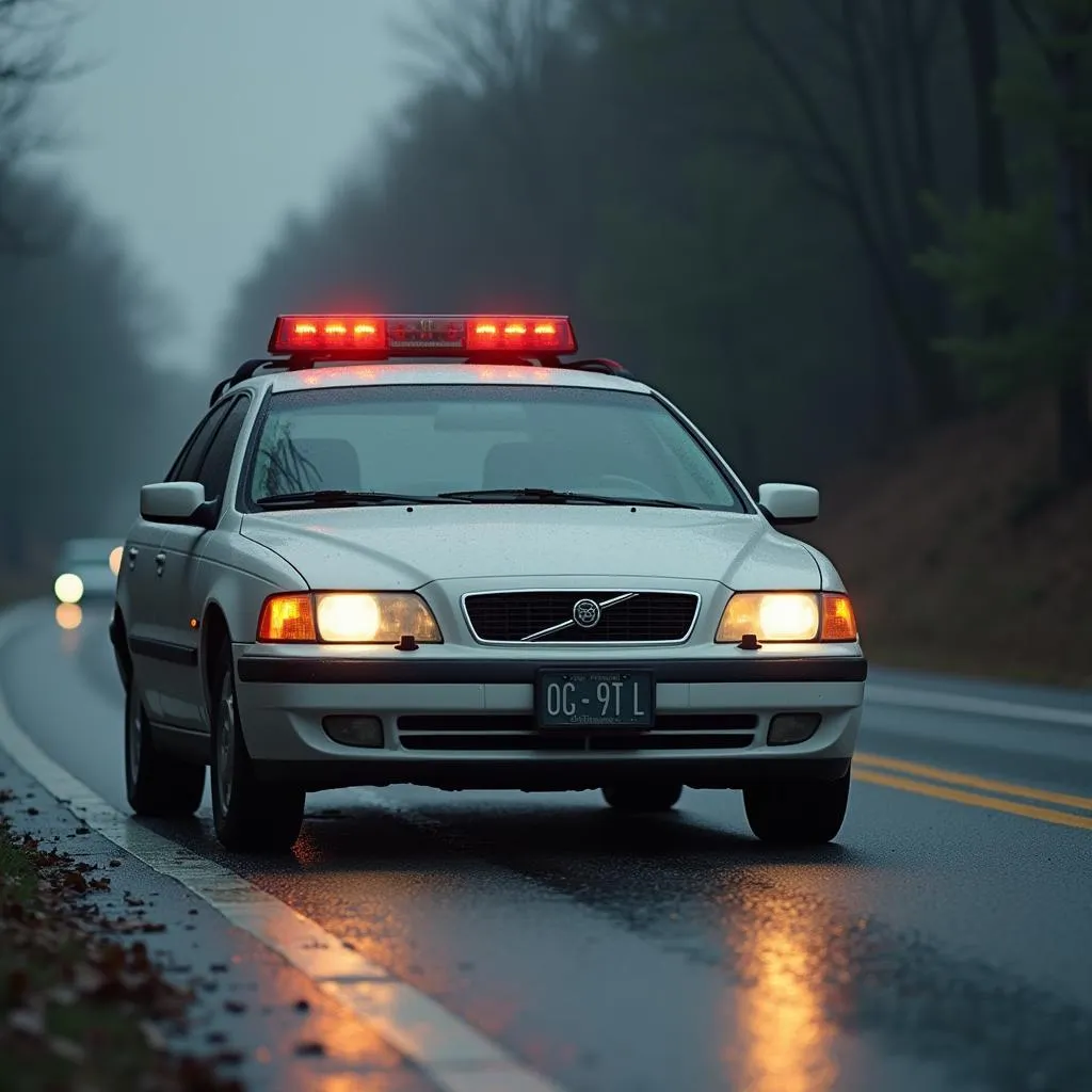 Broken down car on the roadside