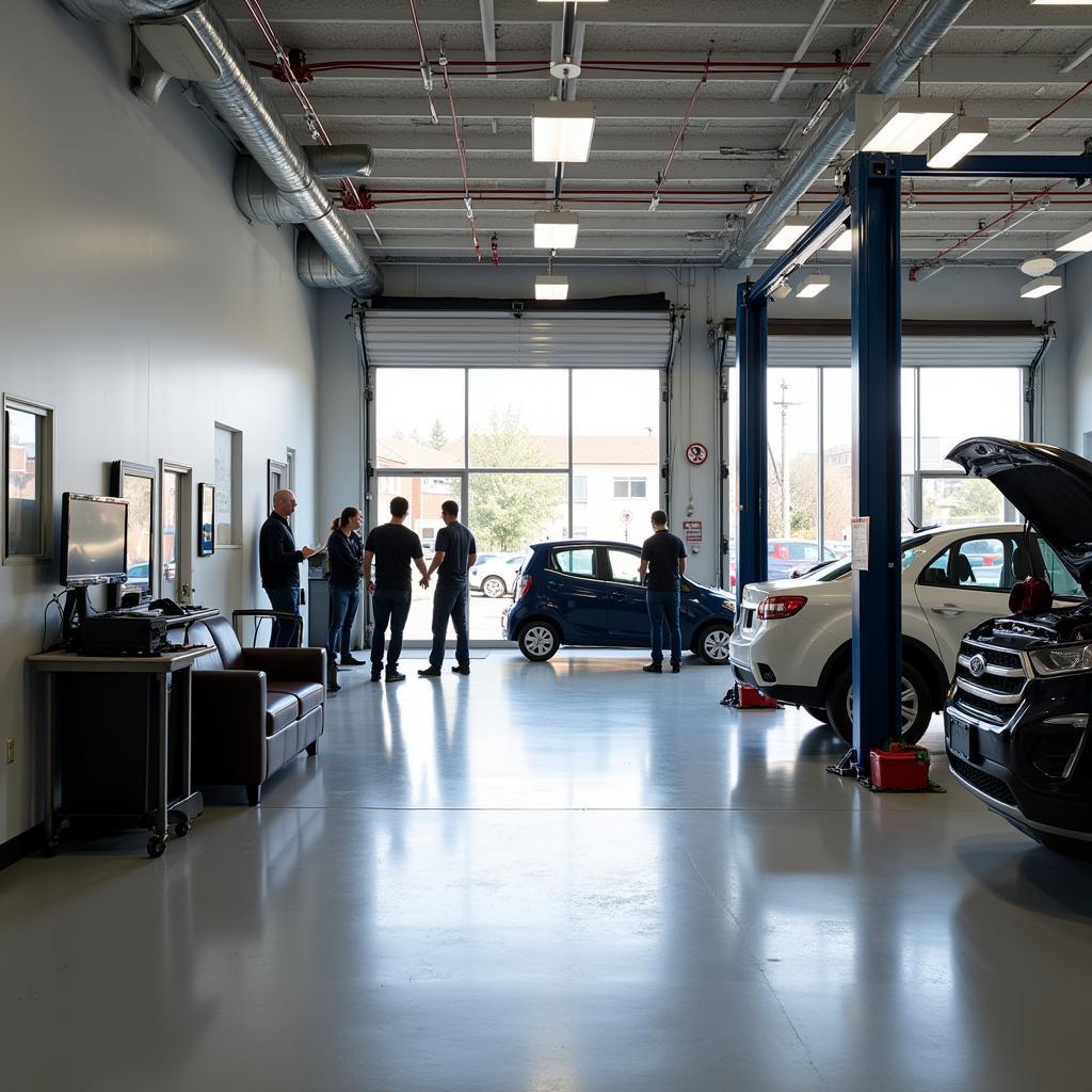 Modern Auto Service Center Interior in Brook Park