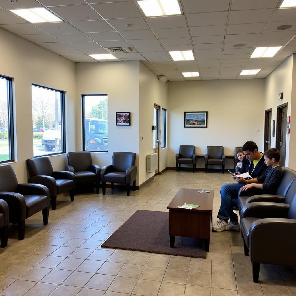 Comfortable Customer Waiting Area in Brook Park Auto Service Center