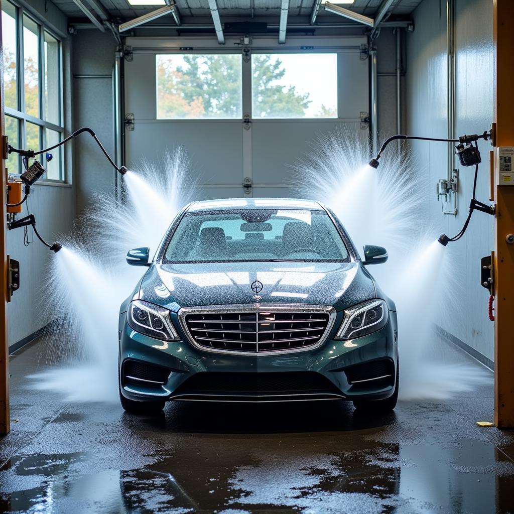 Brushless Car Wash Process in Action