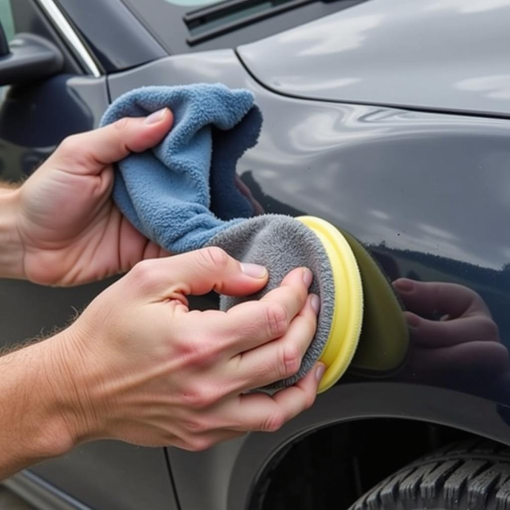 Buffing Light Car Scratches with Polishing Compound