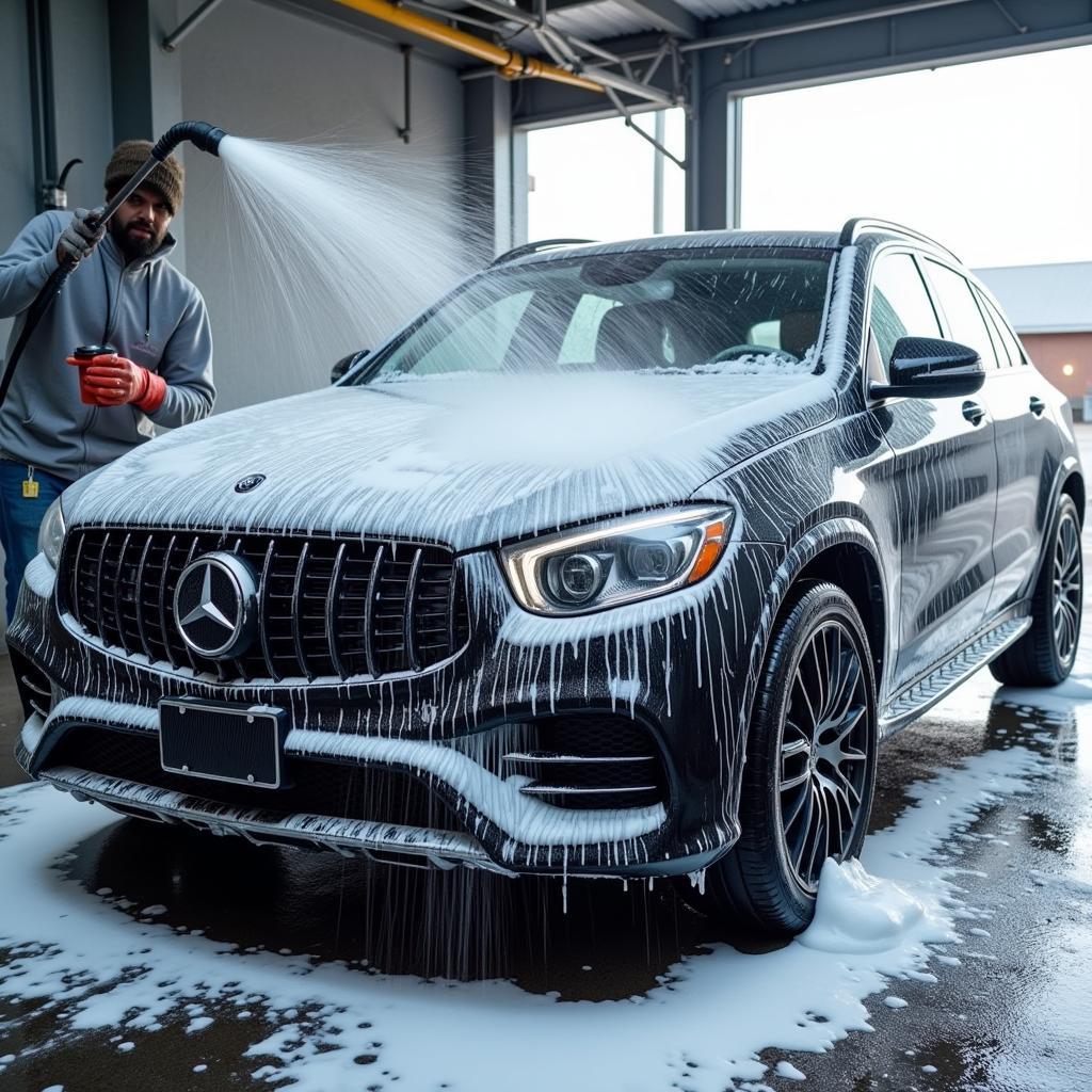 Exterior Car Wash at a Burlington Auto Spa