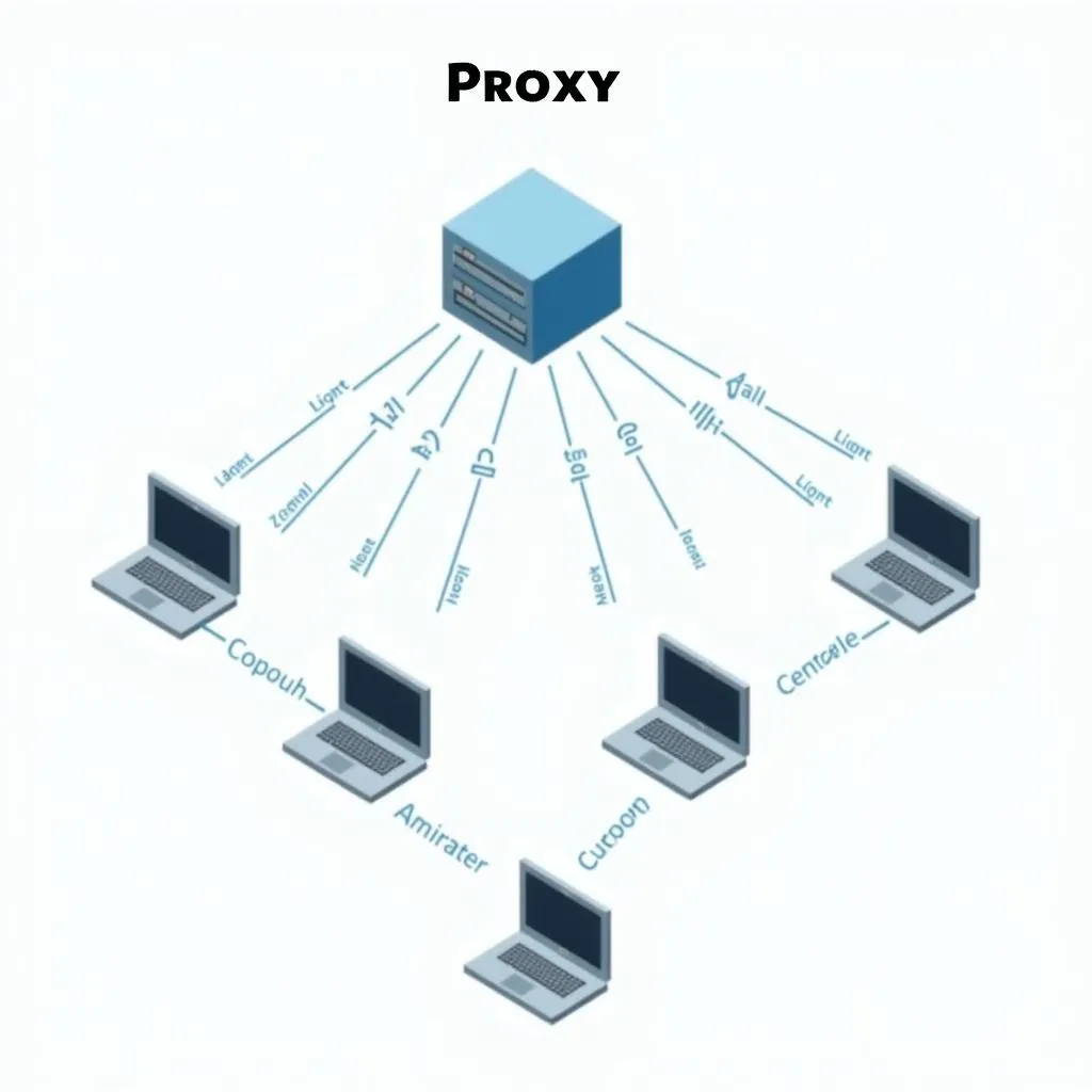 Business Network with Secure Proxy Server