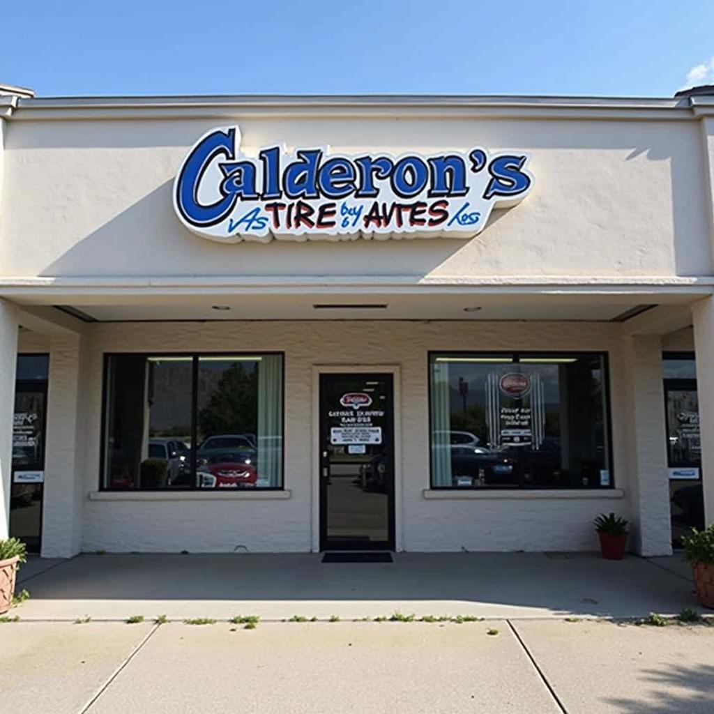 Calderon's Tire Auto Services Shop Front