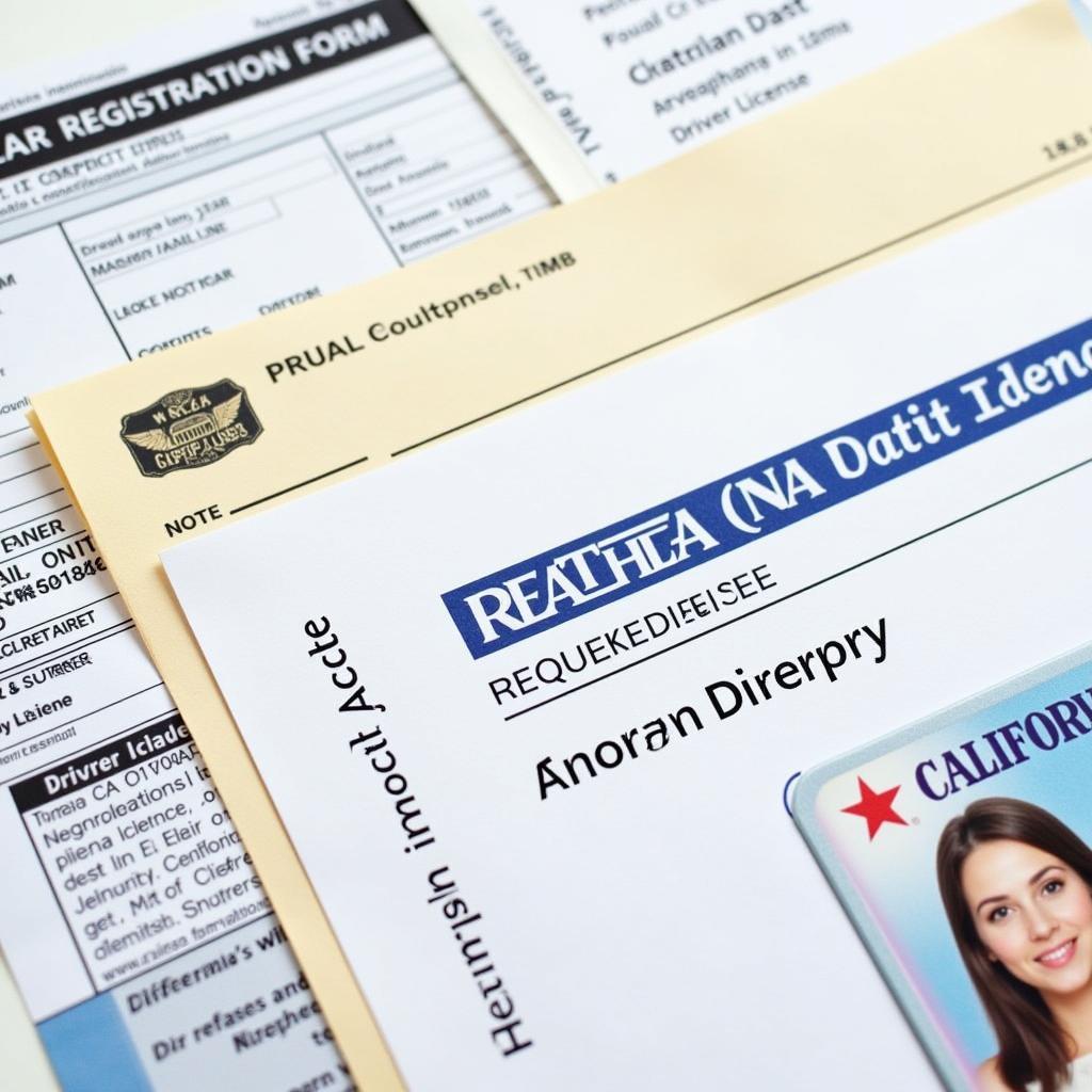 California Auto Registration Documents