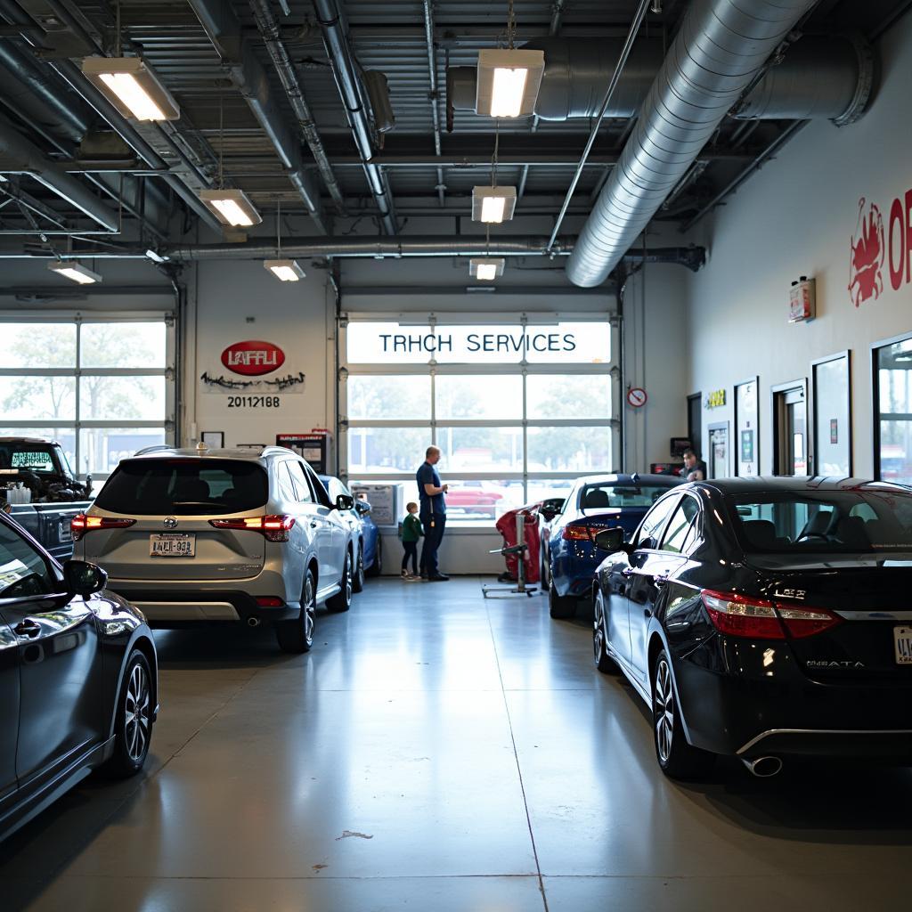 Modern auto service center in Cambridge