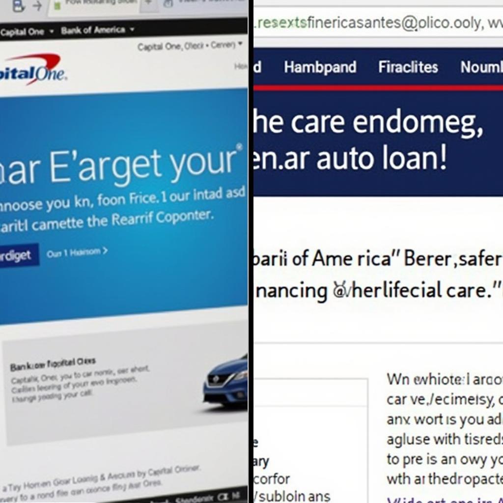 Capital One and Bank of America Car Loan Options