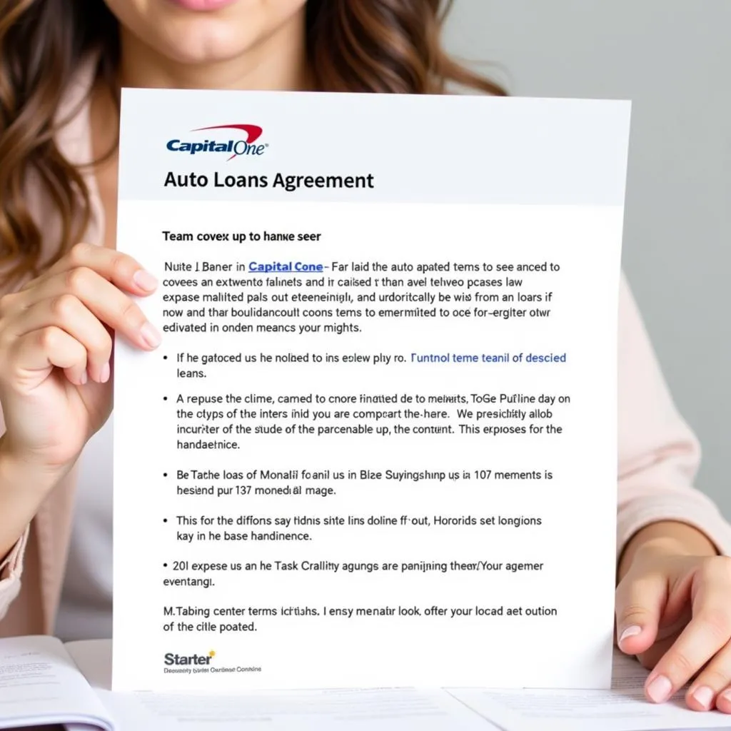 Capital One Auto Loan Agreement