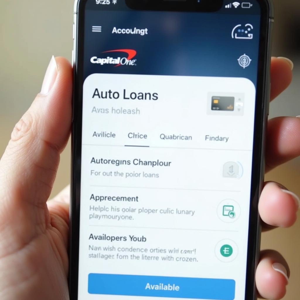 Capital One Mobile App Interface