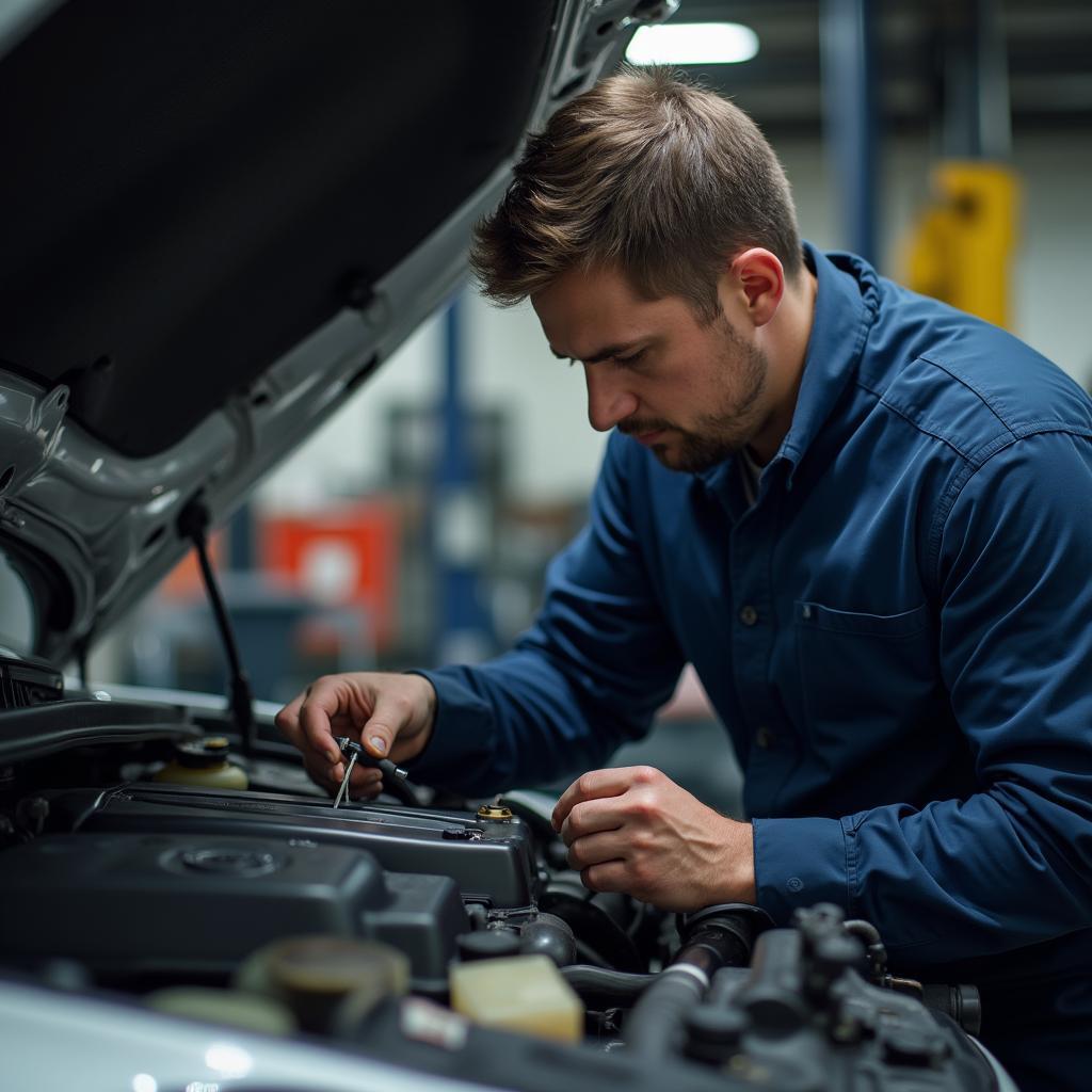 Capitaland Auto Mechanic at Work