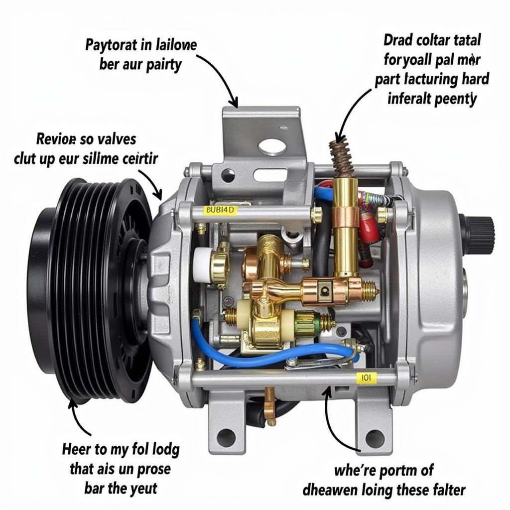 Car AC Compressor Components Diagram