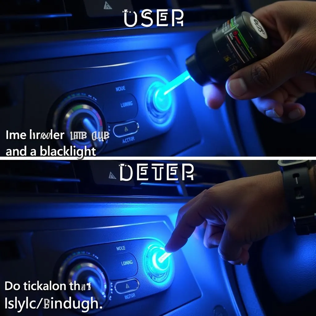 Detecting leaks in a car AC system