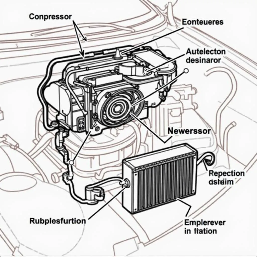 Car AC system components