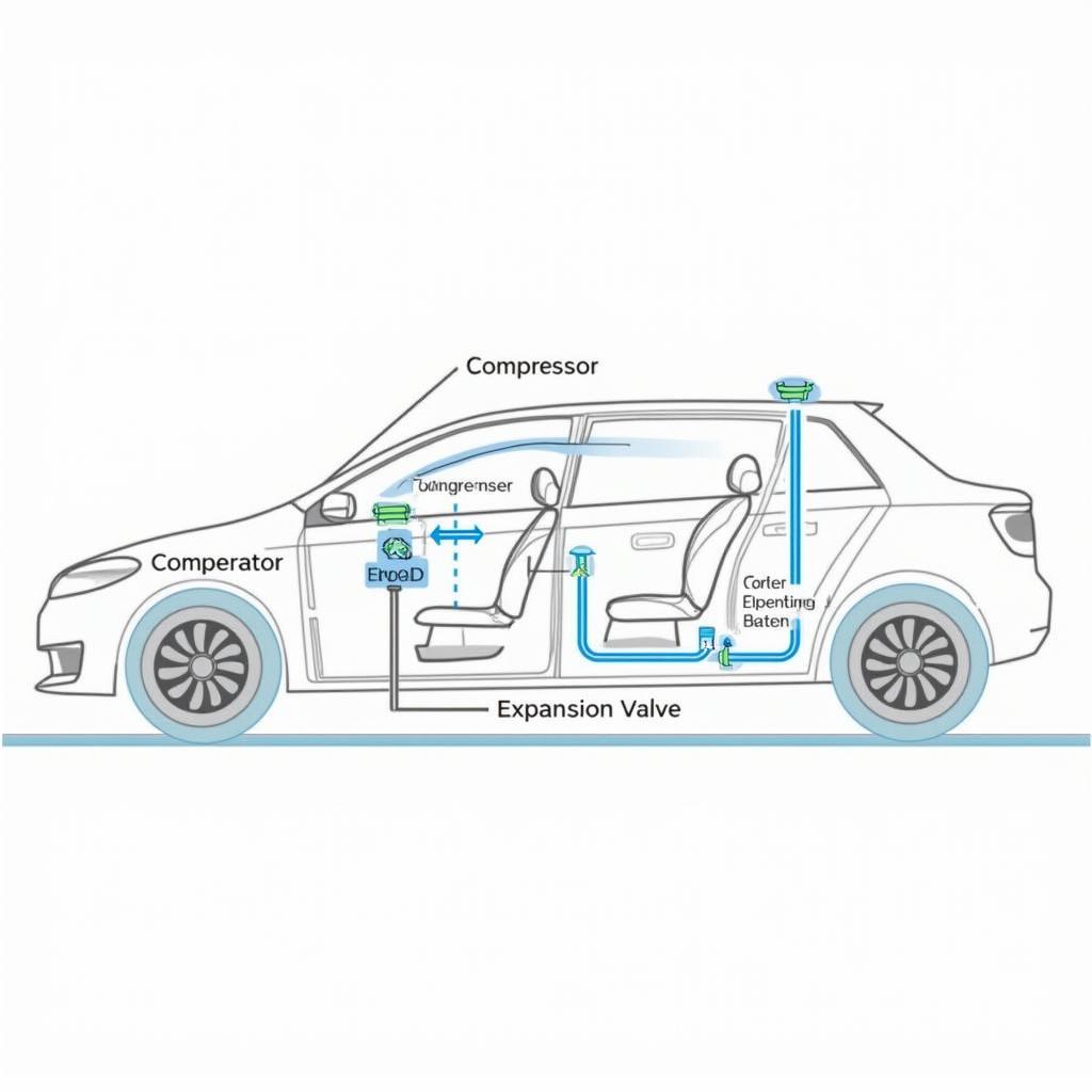 Car AC System Components Diagram