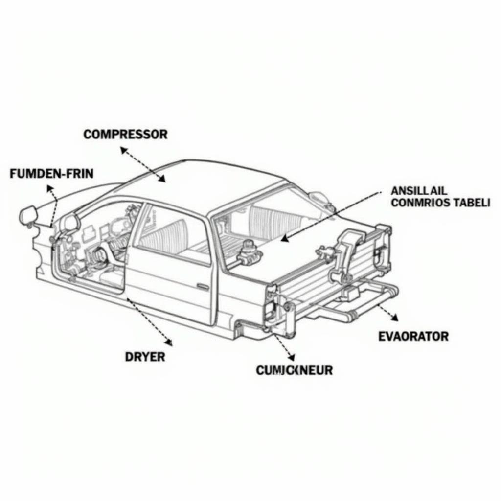 Car AC System Components Diagram