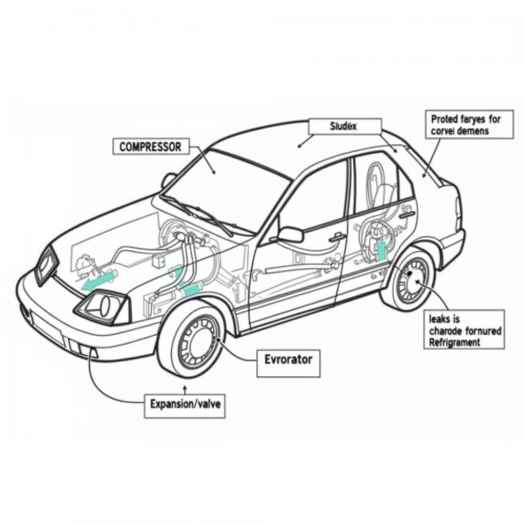 Car AC System Components Diagram