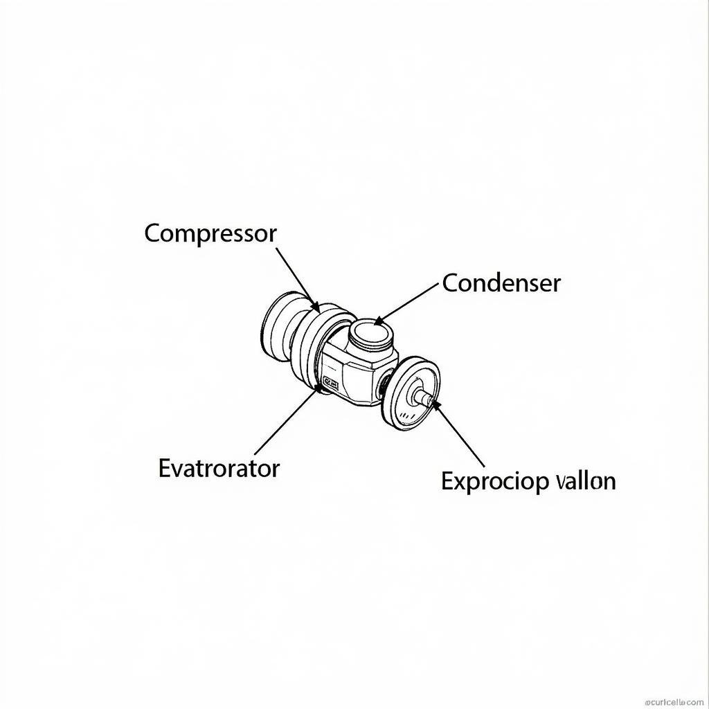 Diagram of Car AC System Components