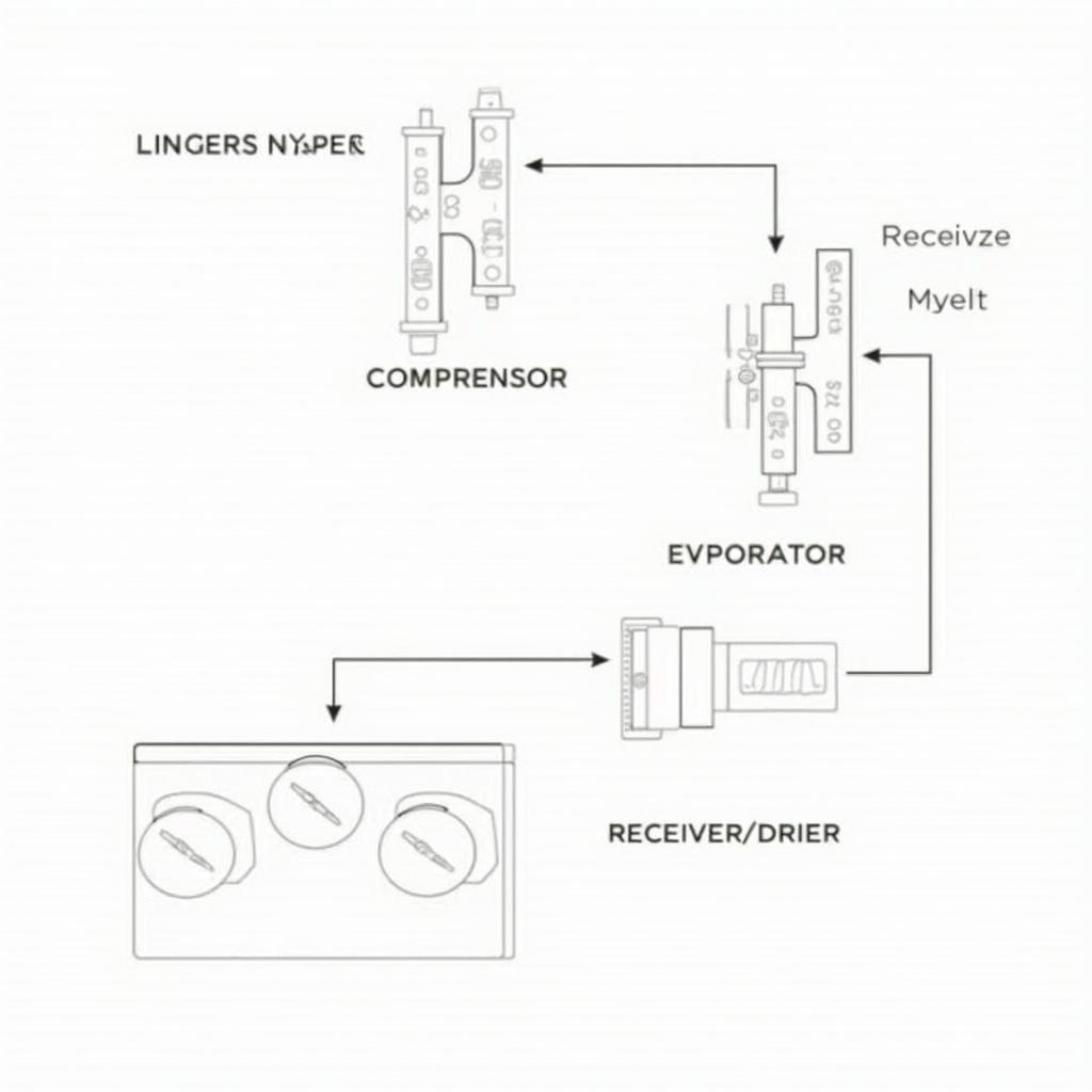 Car AC system diagram