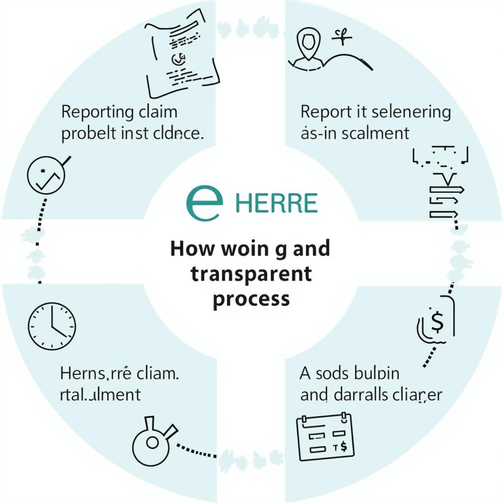 Infographic explaining the steps involved in a car accident claim process