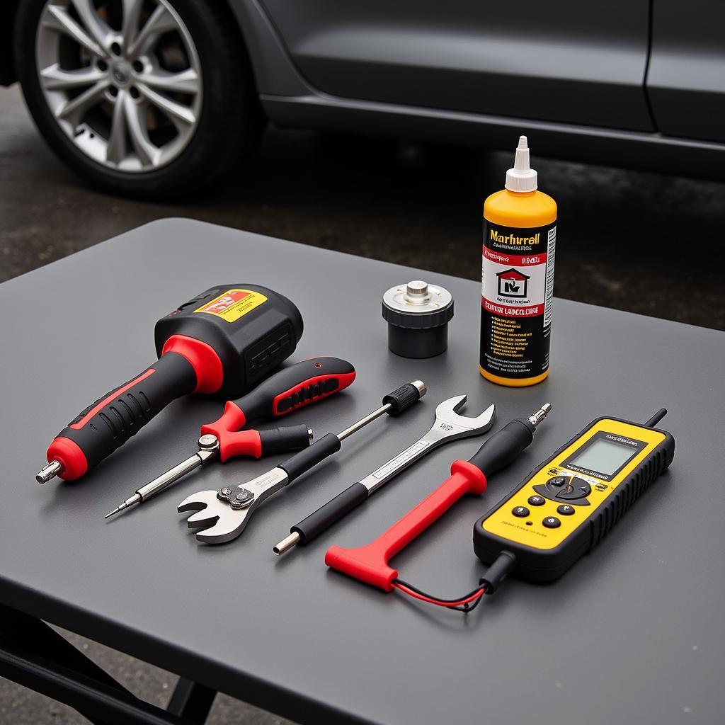 Essential tools for repairing a car back door lock