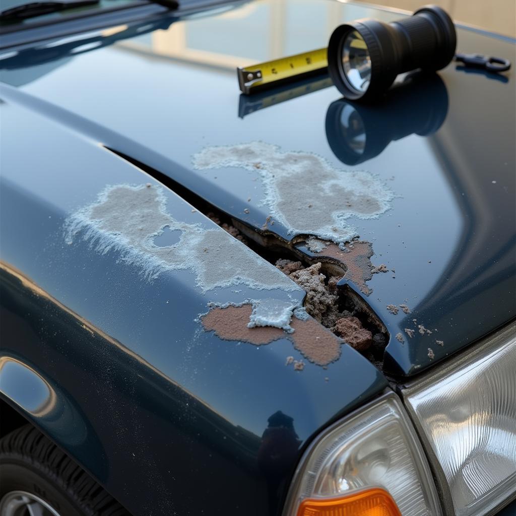 Assessing Car Bonnet Damage