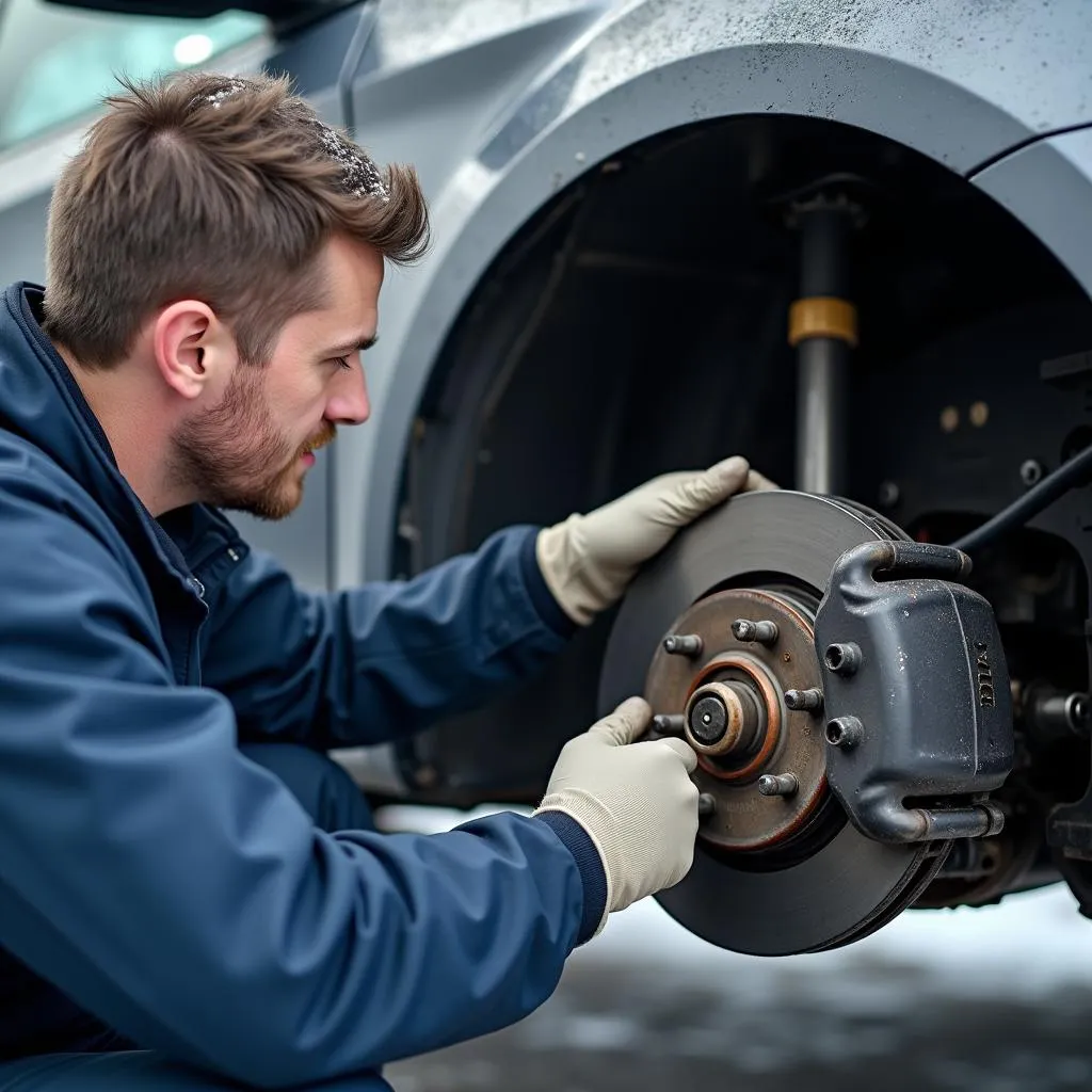 Car Brake Inspection for Winter