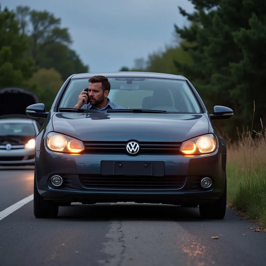 Car Broken Down on Road