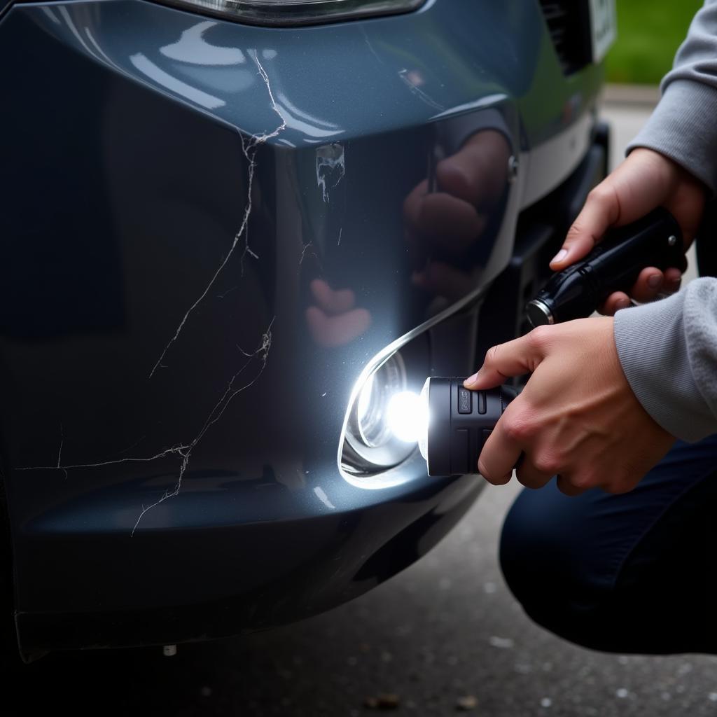 Assessing car bumper damage