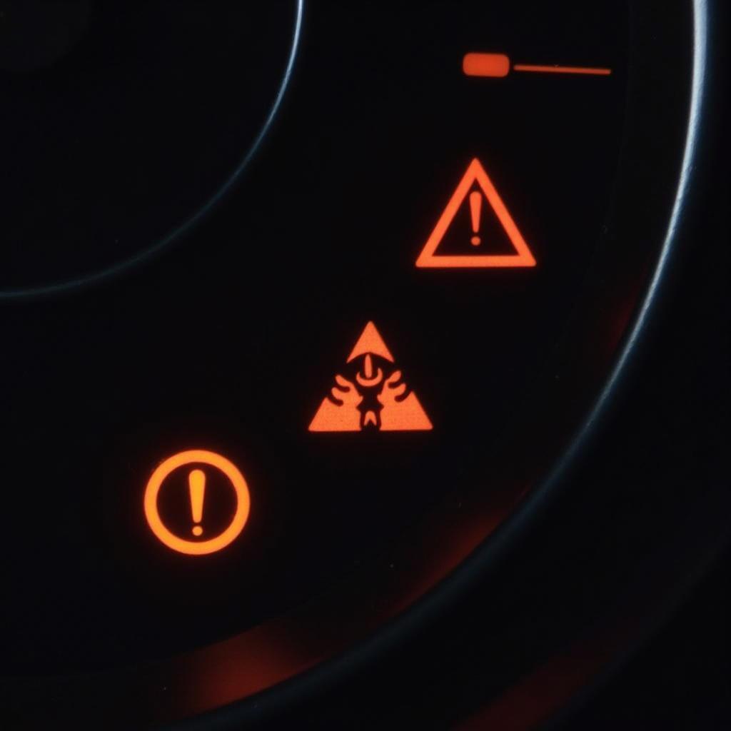  Dashboard warning lights illuminated on a car in Avon Ohio 