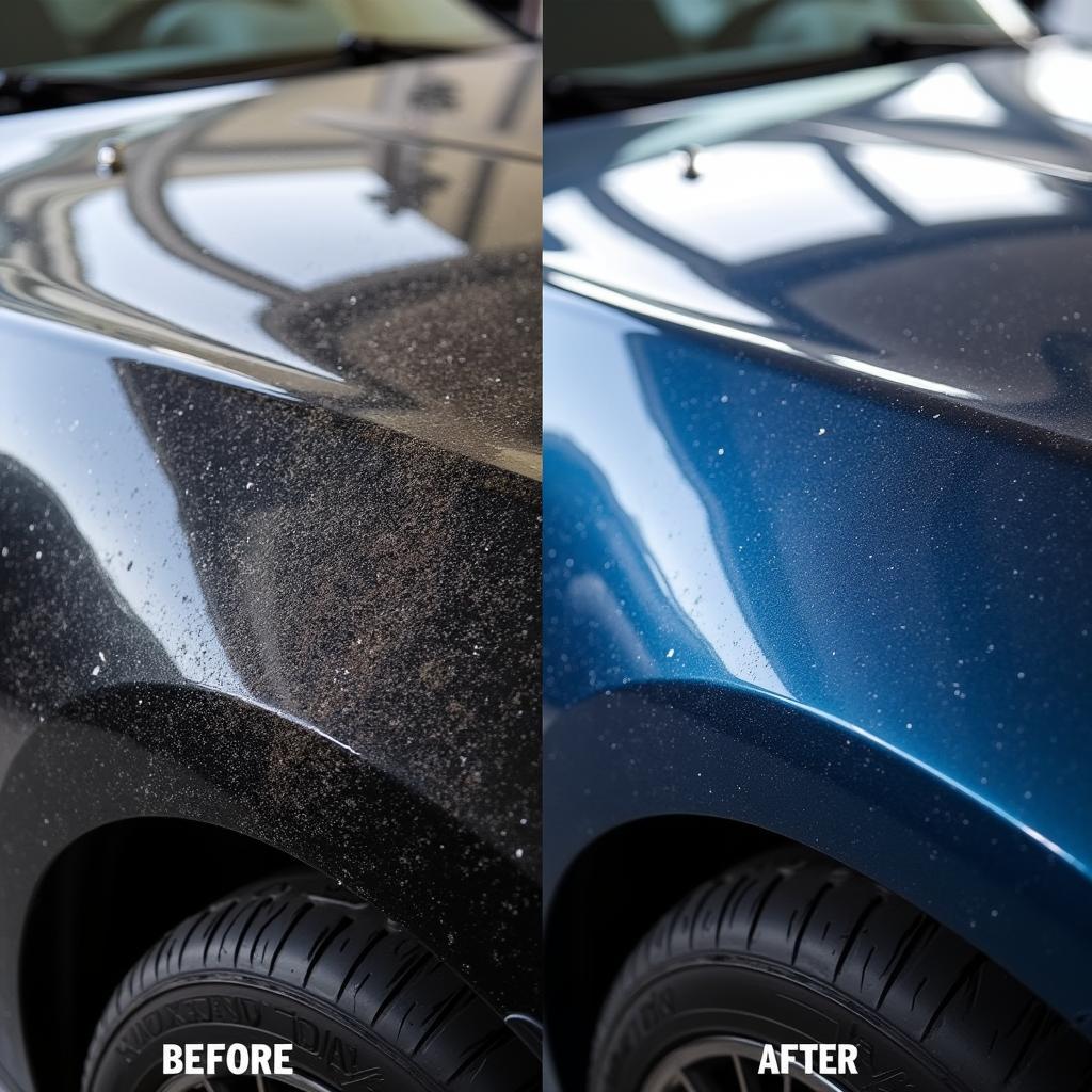 Before and After Car Detailing