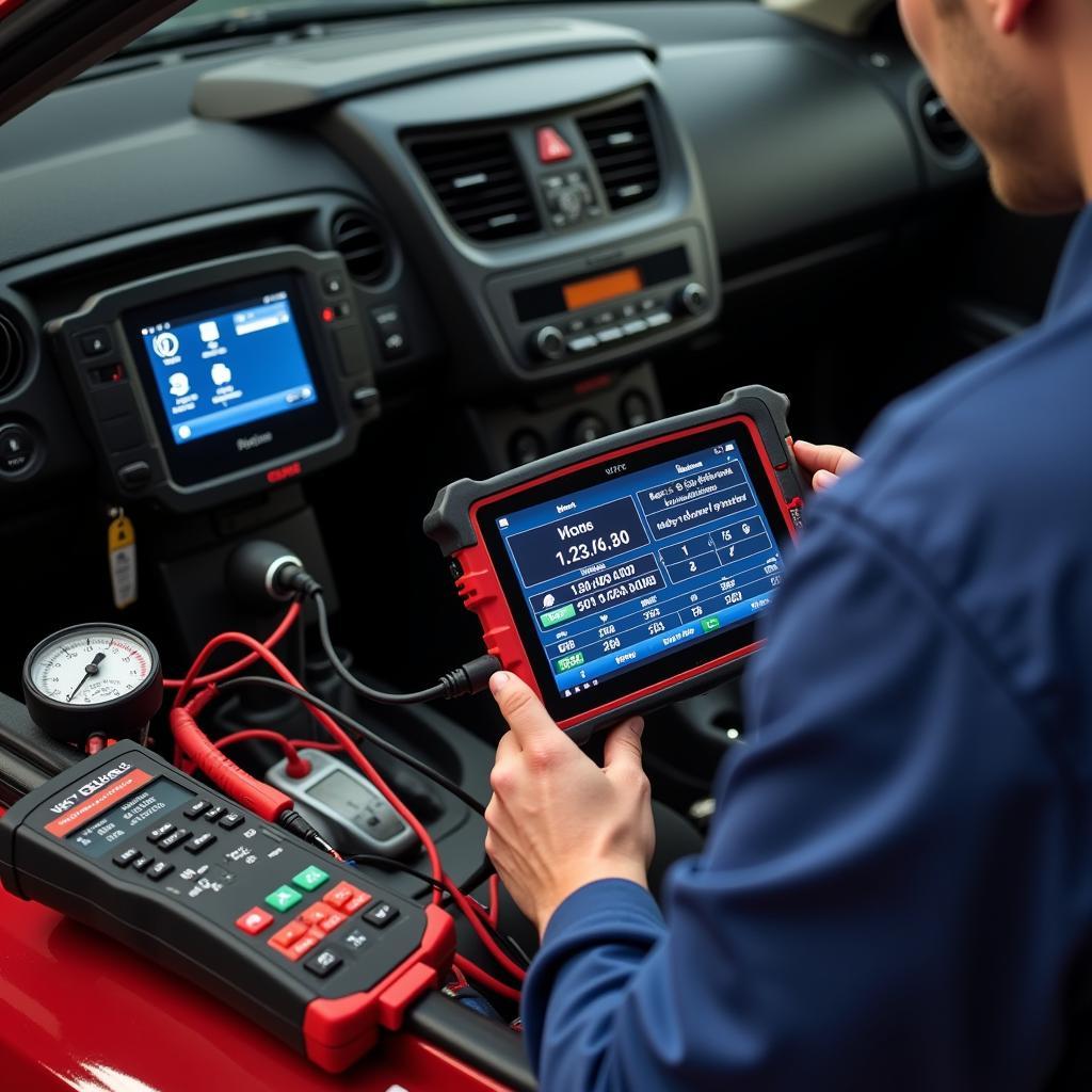 Car diagnostic process using modern tools