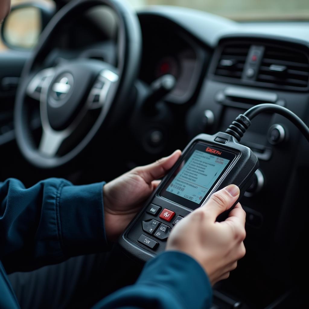 Car Diagnostic Test in Progress