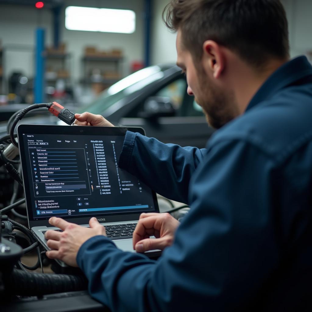 Car Undergoing Diagnostic Test in Fairport, NY