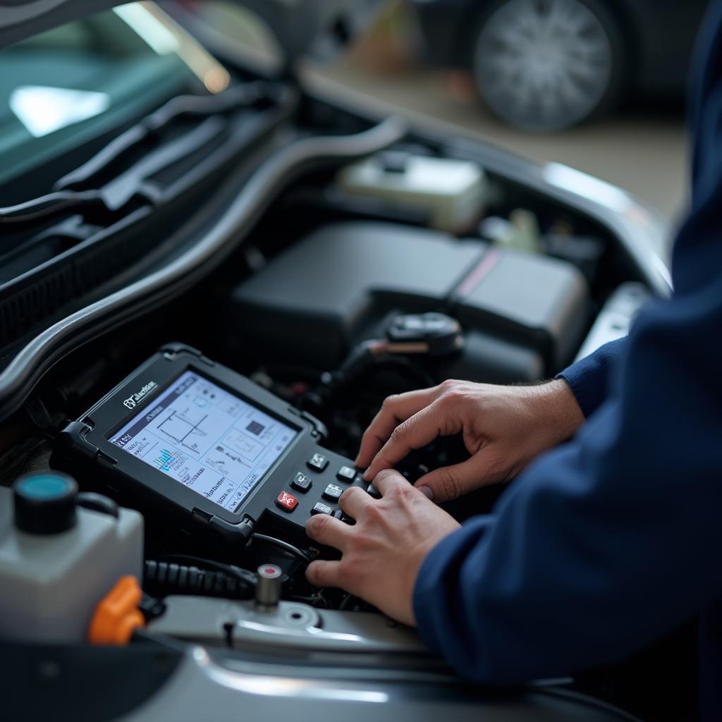 Car diagnostic tools in a Reno auto shop