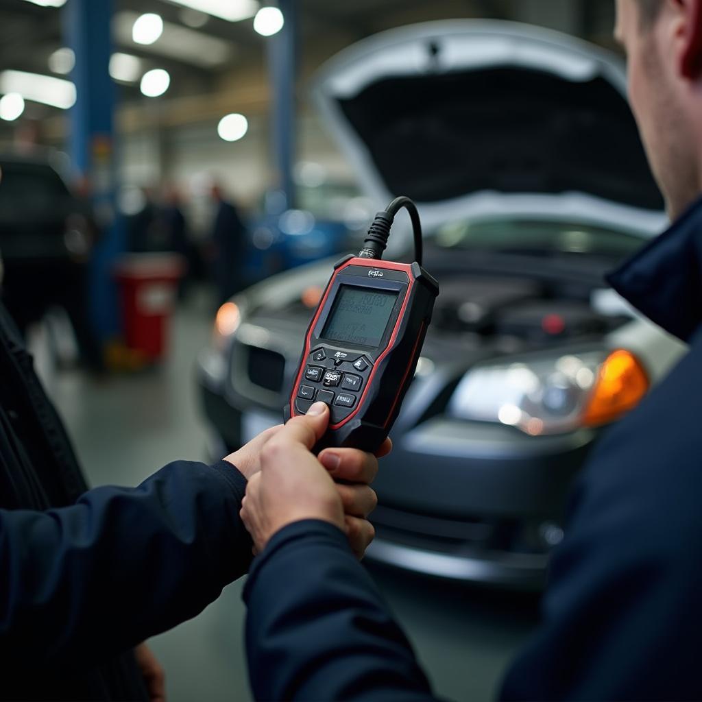 Car diagnostics at an auto service center in Horsham