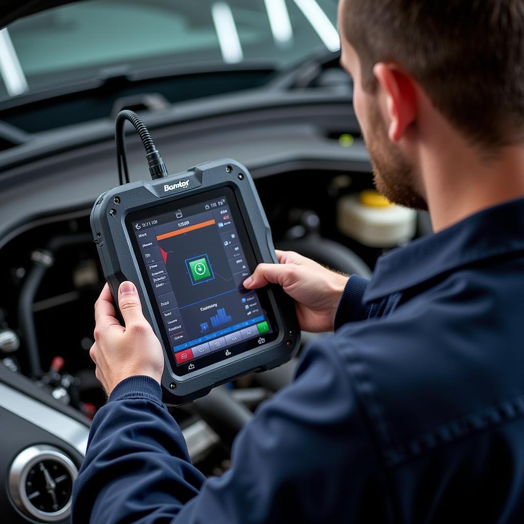 Mechanic performing car diagnostics in Sneads Ferry