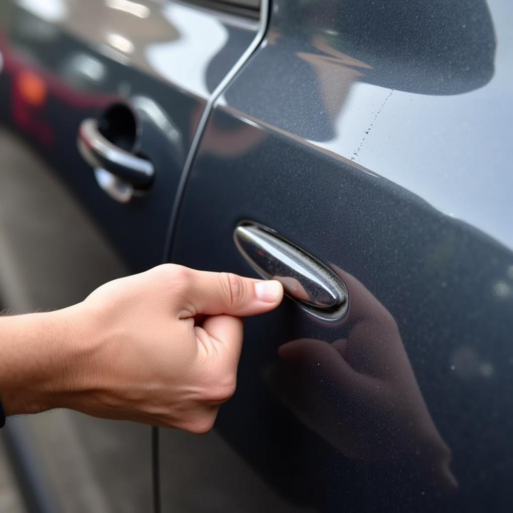 Assessing the Damage to a Car Door Plastic Cover