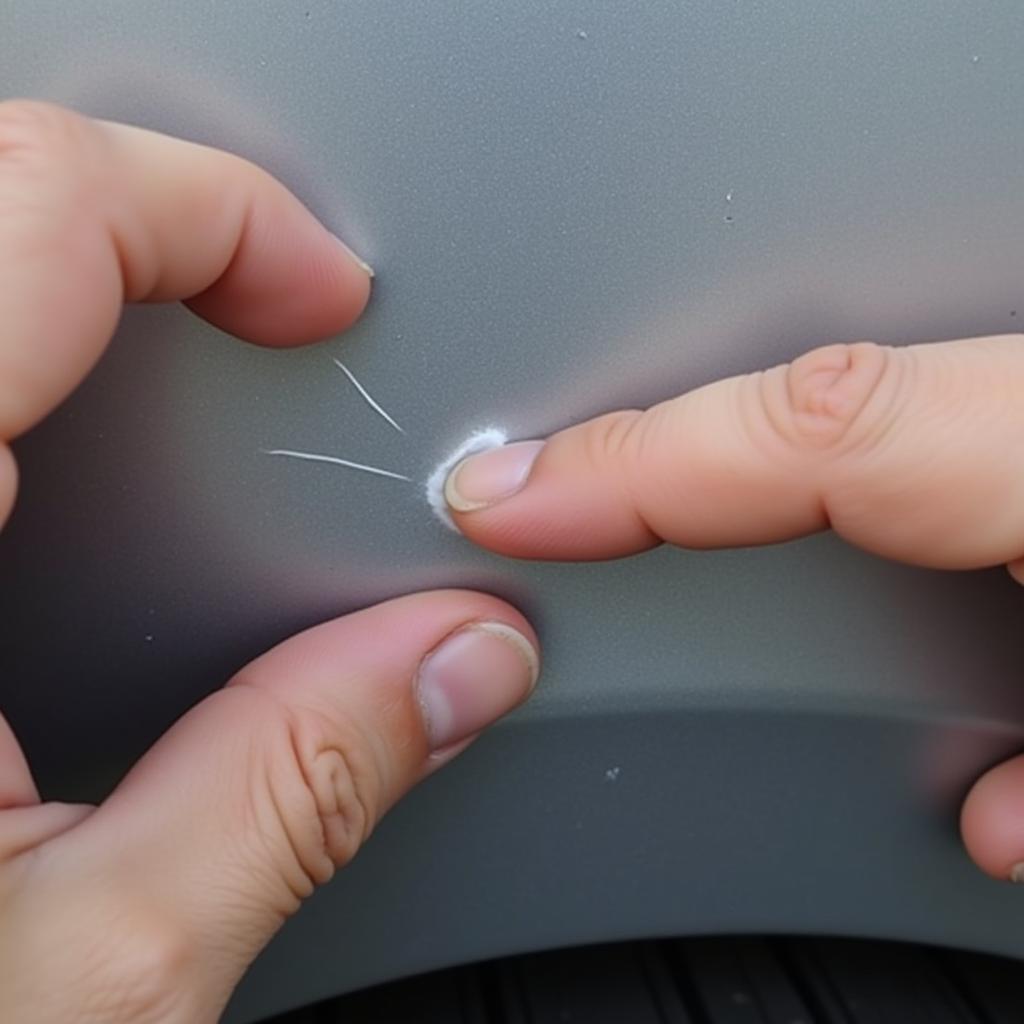 Assessing the Depth of a Car Door Scratch