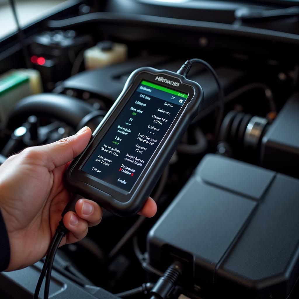 Car Engine Diagnostic Test Using a Scan Tool