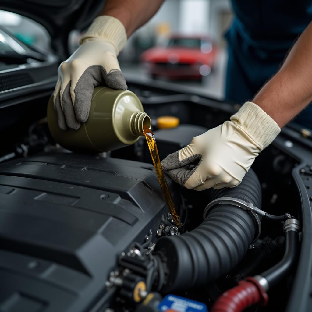 Car engine oil change