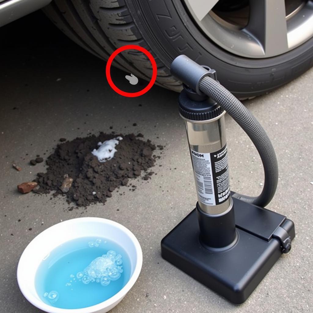 Car Foot Pump Air Leak Diagnosis