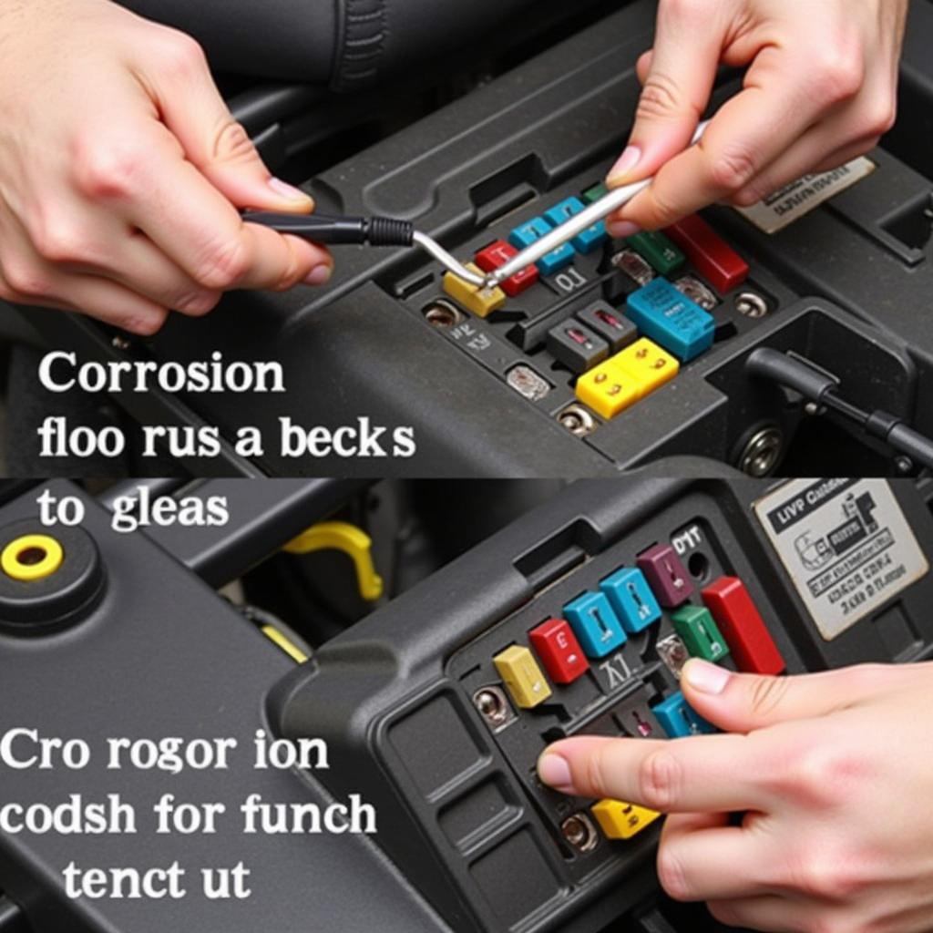 Cleaning Corrosion from a Car Fuse Box Terminals