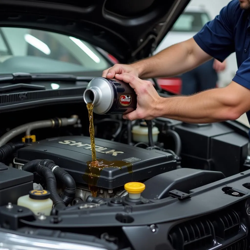 Car Getting Oil Change