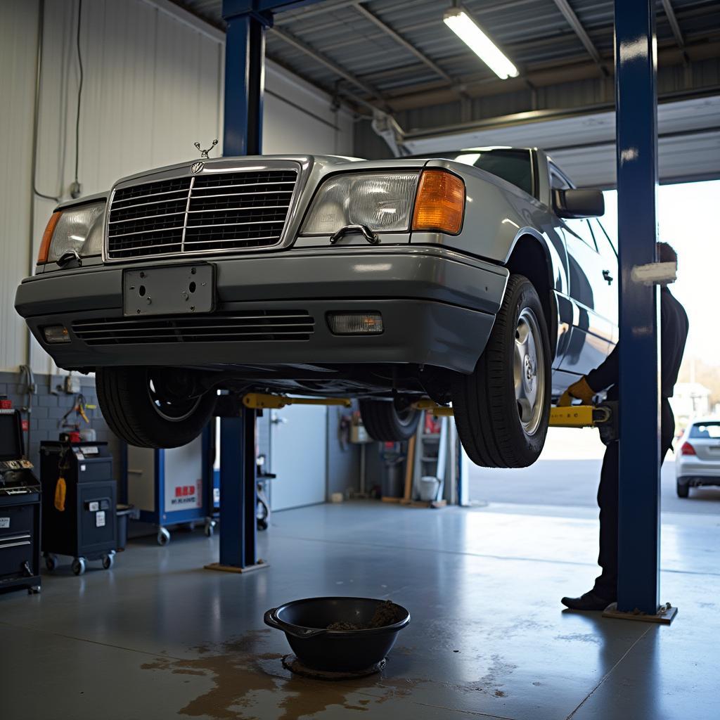 Car Getting Oil Change