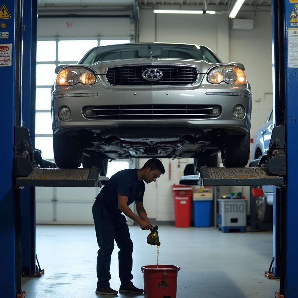 Car Getting Oil Change